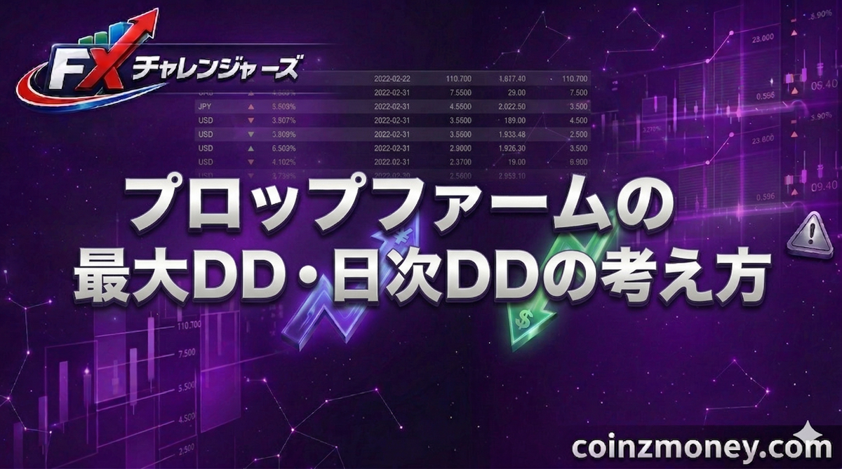 プロップファームの最大DD・日次DDの考え方