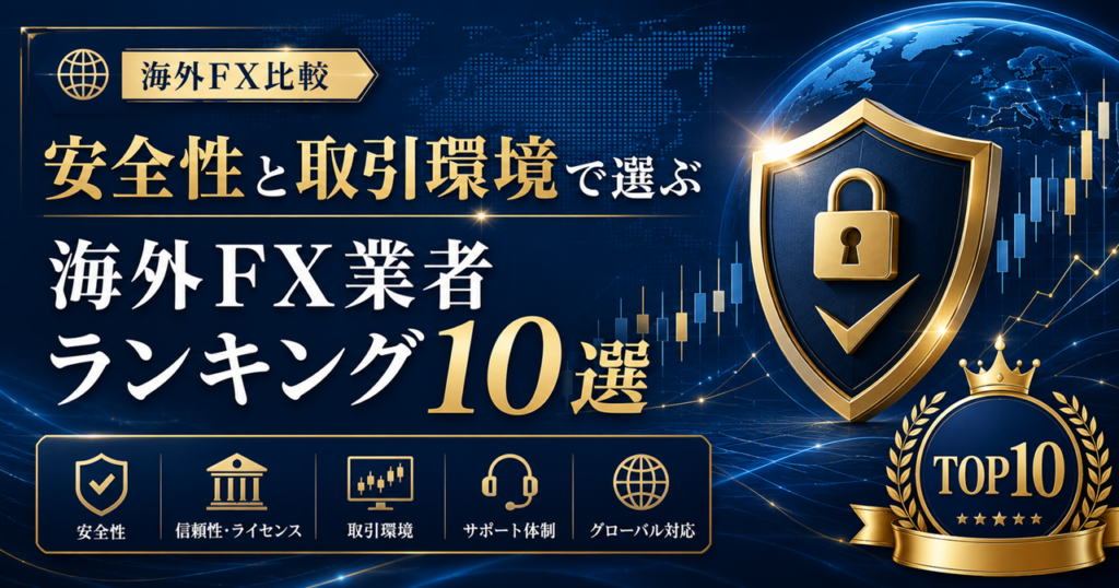 安全性と取引環境で選ぶ海外FX業者ランキング10選