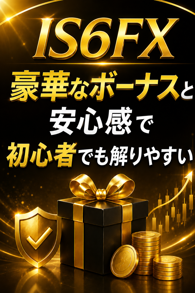 IS6FXの豪華なボーナスと初心者向け取引環境イメージ